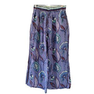 Pool To Party Floral Print Pleated Lightweight Gauze Pants
